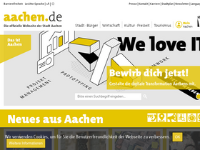 'aachen.de' screenshot
