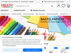 'creativ-discount.de' screenshot