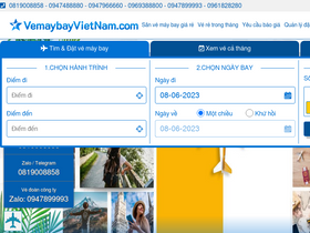 'vemaybayvietnam.com' screenshot