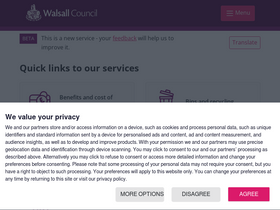 'walsall.gov.uk' screenshot