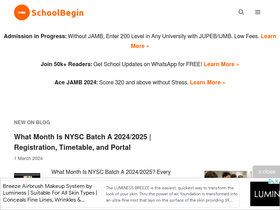 'schoolbegin.com' screenshot
