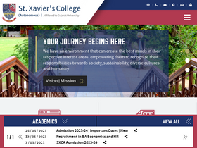 'sxca.edu.in' screenshot