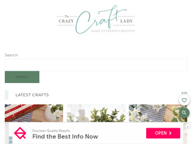 'thecrazycraftlady.com' screenshot