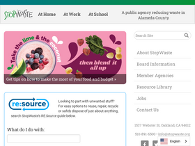 'stopwaste.org' screenshot