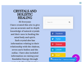 'healingwithcrystals.net.au' screenshot