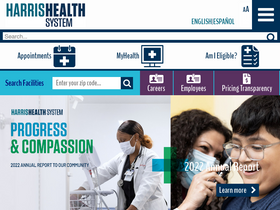 'harrishealth.org' screenshot