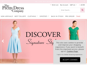 'theprettydresscompany.com' screenshot