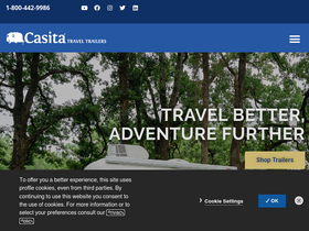 'casitatraveltrailers.com' screenshot
