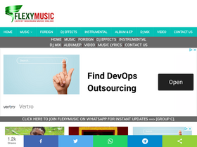 'flexymusic.ng' screenshot