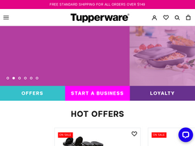 Tupperware Australia/New Zealand homepage screenshot