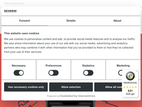 'severin.com' screenshot