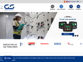 gensetcomponents.com homepage screenshot