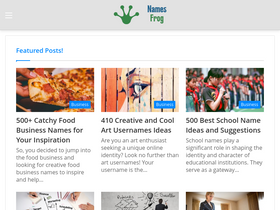 'namesfrog.com' screenshot
