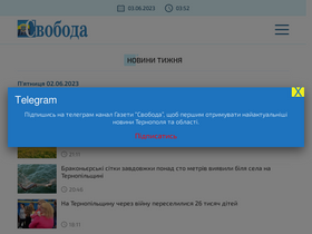 'svoboda.te.ua' screenshot