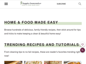 'thehappierhomemaker.com' screenshot