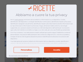 'piuricette.it' screenshot