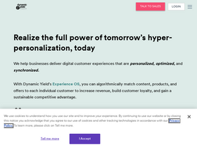 'dynamicyield.com' screenshot