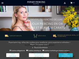 'popartpiercing.com' screenshot