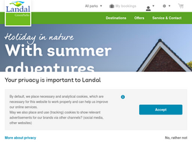 'landal.com' screenshot