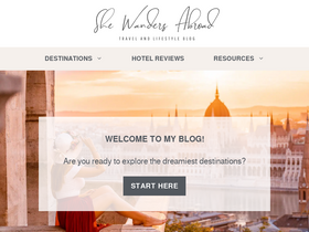'shewandersabroad.com' screenshot