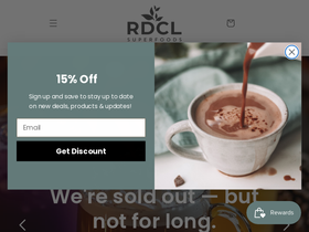 rdclsuperfoods.com homepage screenshot