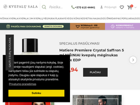 'kvepalusala.lt' screenshot