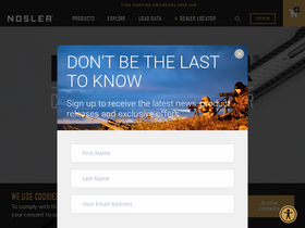 'nosler.com' screenshot