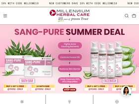 millenniumherbal.com homepage screenshot