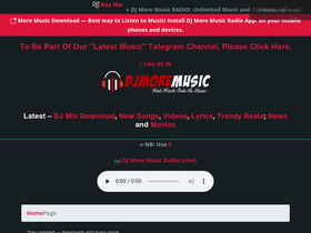 'djmoremusic.ng' screenshot