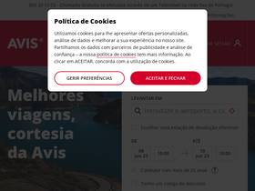 'avis.com.pt' screenshot