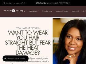 janellebeauty.com homepage screenshot