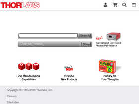 'thorlabs.de' screenshot