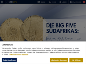 'philoro.at' screenshot