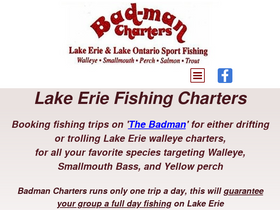 'badmancharters.com' screenshot