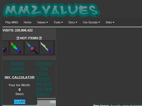 'mm2values.com' screenshot