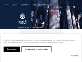 'namur.be' screenshot