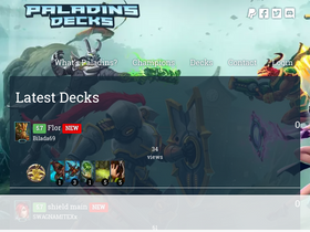 'paladinsdecks.com' screenshot