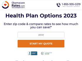 'obamacare-rates.com' screenshot