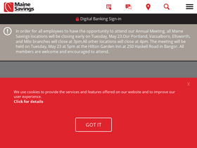 'mainesavings.com' screenshot