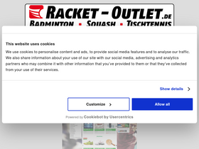 'racket-outlet.de' screenshot