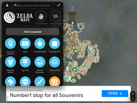 'zeldamaps.com' screenshot