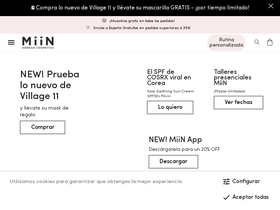 'miin-cosmetics.com' screenshot