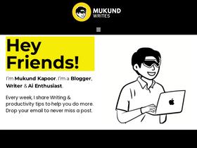 'mukundkapoor.com' screenshot