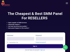 'cheapestsmmpanels.com' screenshot