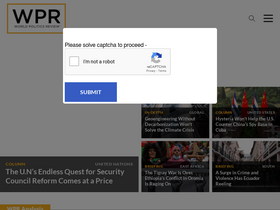 'worldpoliticsreview.com' screenshot