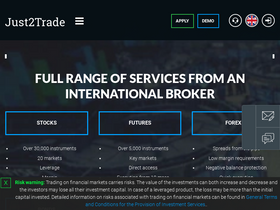 'just2trade.online' screenshot