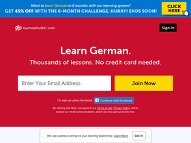 'germanpod101.com' screenshot