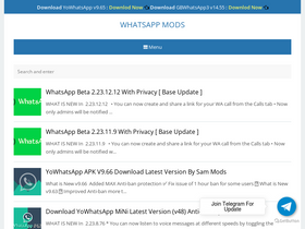 'whatsappmods.net' screenshot