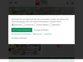 'frank-flechtwaren.de' screenshot