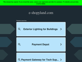 e-shopyland.com homepage screenshot